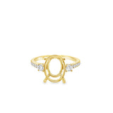 Lady's Yellow 18 Karat 4 Prong Basket Ring Size 6.5 18 = 0.29tw Round