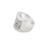 Greek Key Wide Diamond Band
