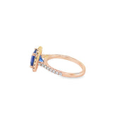 Rosé 14 Karat LeVian Halo Fashion Ring Estate Jewelry Size 5 one = 7.0