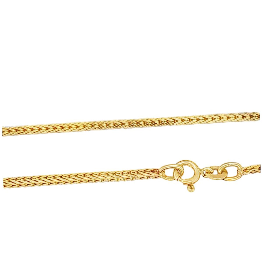 Yellow 14 Karat 1.7mm Square Arrow Chain With A Spring Clasp Estate Je