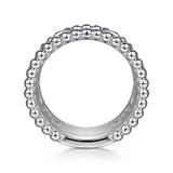 Gabriel & Co. Silver 925 Sterling Silver Bujukan White Sapphire Easy Stackable Ring