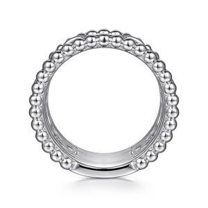 Gabriel & Co. Silver 925 Sterling Silver Bujukan White Sapphire Easy Stackable Ring