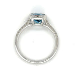 Blue Topaz 14 Karat White Fashion Ring