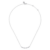 Lady's White 14 Karat Alternating Bezel And Prong Set Diamond Stationa