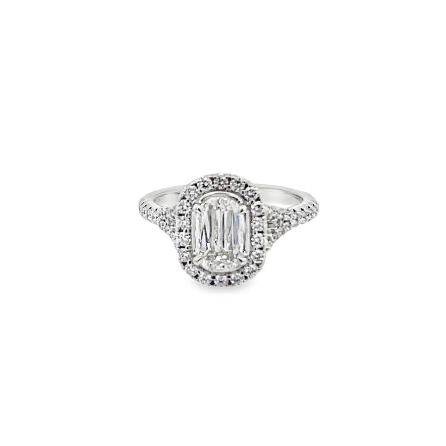 L'Amour Collection by Christopher Designs Crisscut Diamond Engagement Ring