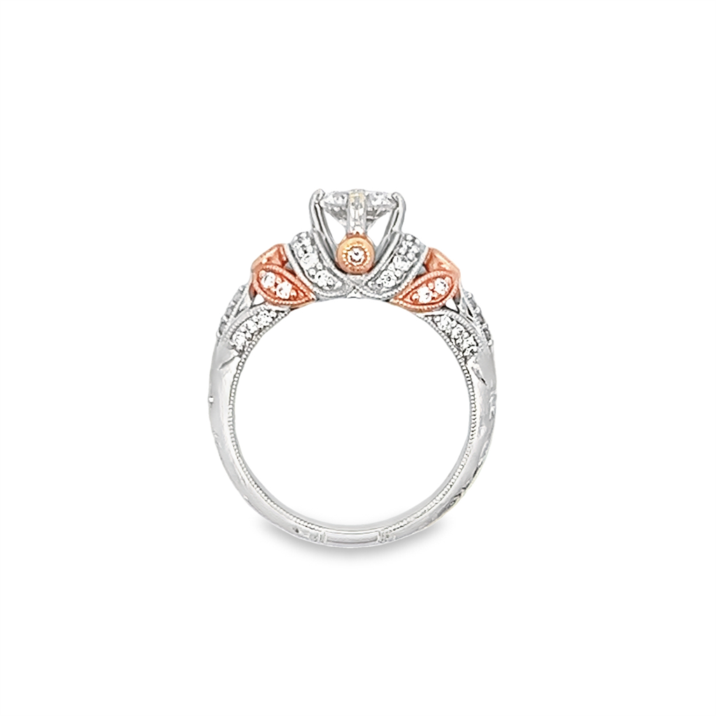 Estate Rose/White Engagement Ring Setting