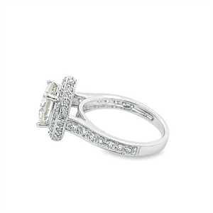 Estate Round Halo Diamond Engagement Ring