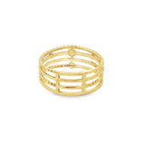 Bezel Set Diamond Station Layered Ring