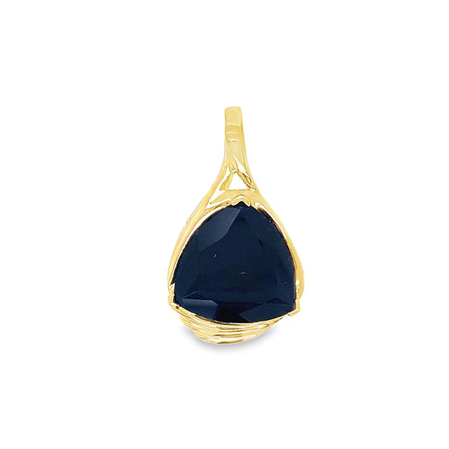 Yellow 14 Karat Fancy Basket Pendant Estate Jewelry With One = 16.52X1