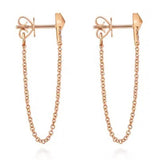 Gabriel & Co Geometric Post Chain Drop Earrings