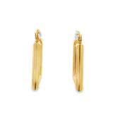 Yellow 14 Karat 23.40X18.80mm Square Hoop Earrings Estate Jewelry Gram