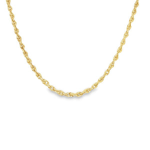 Yellow 14 Karat Rope Chain Wit