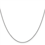 Quality Gold 14K White Gold 20 inch .9mm Box with Lobster Clasp Chain