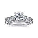 Gabriel & Co Graduated Straight Diamond Engagement Ring Mounting