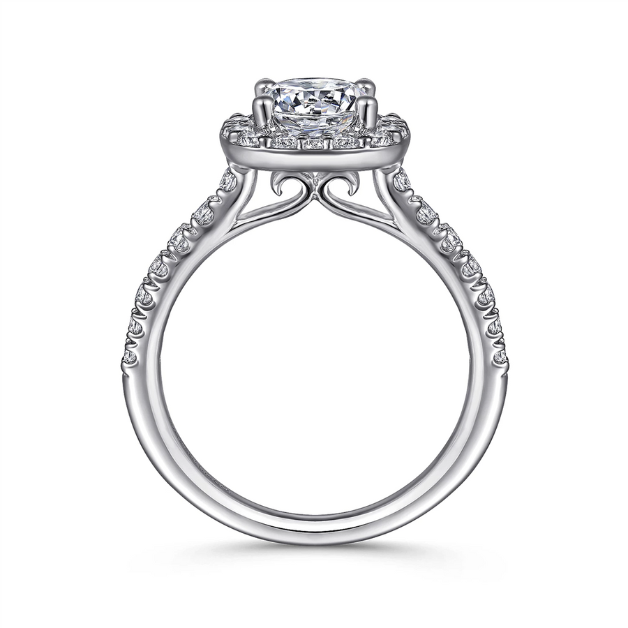 Gabriel & Co. Lyla - Cushion Halo Diamond Engagement Ring Mounting