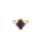 Rosé 14 Karat Levian Accented Basket Fashion Ring Estate Jewelry Size