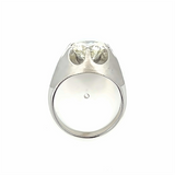 Estate Round Diamond Men's Belcher Ring