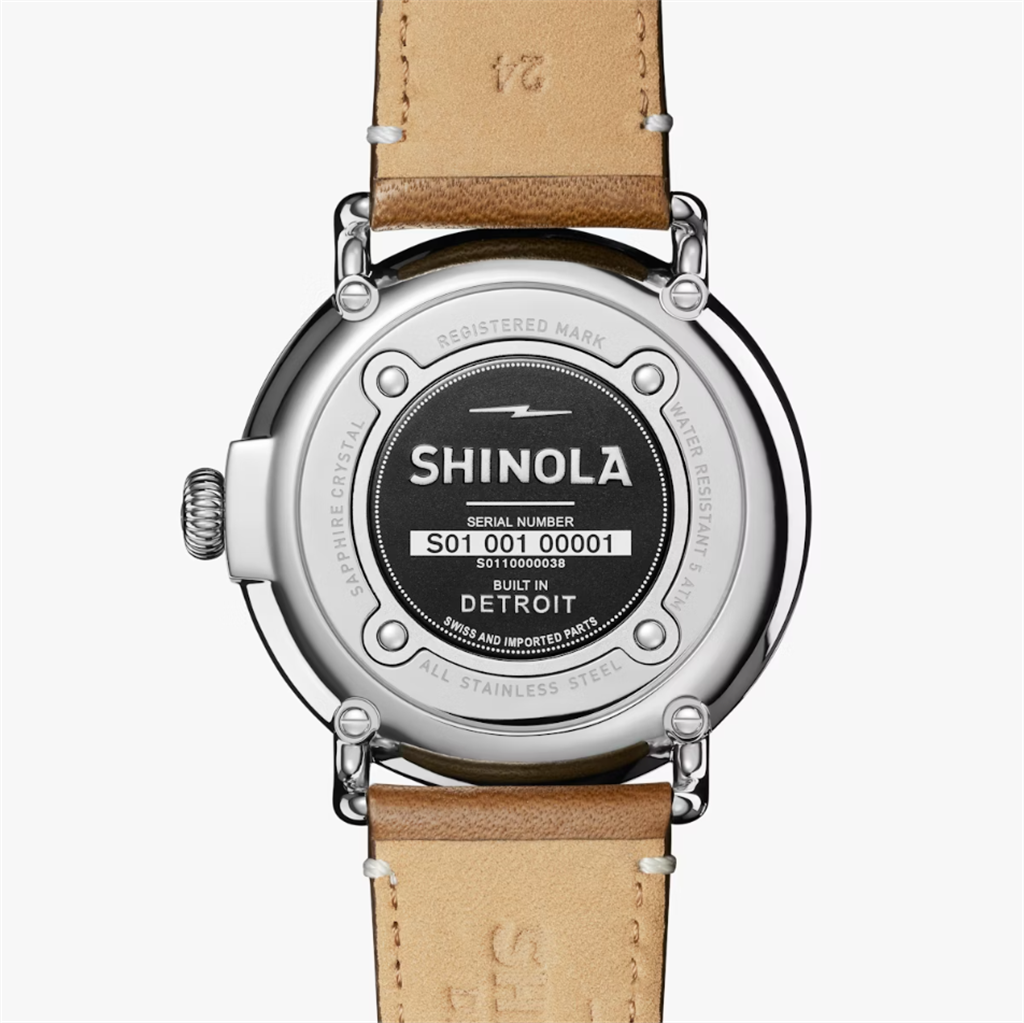 The Runwell Watch with Green Face and Largo Tan Leather Strap