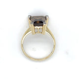 Estate Jewelry Yellow 10 Karat Fashion Ring Size 7.25 With One = 3.37C