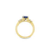 Yellow 14 Karat Tanzanite Diamond Ring Estate Jewelry Size 8.5 one = 2