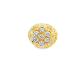 Filigree Cluster Diamond Ring