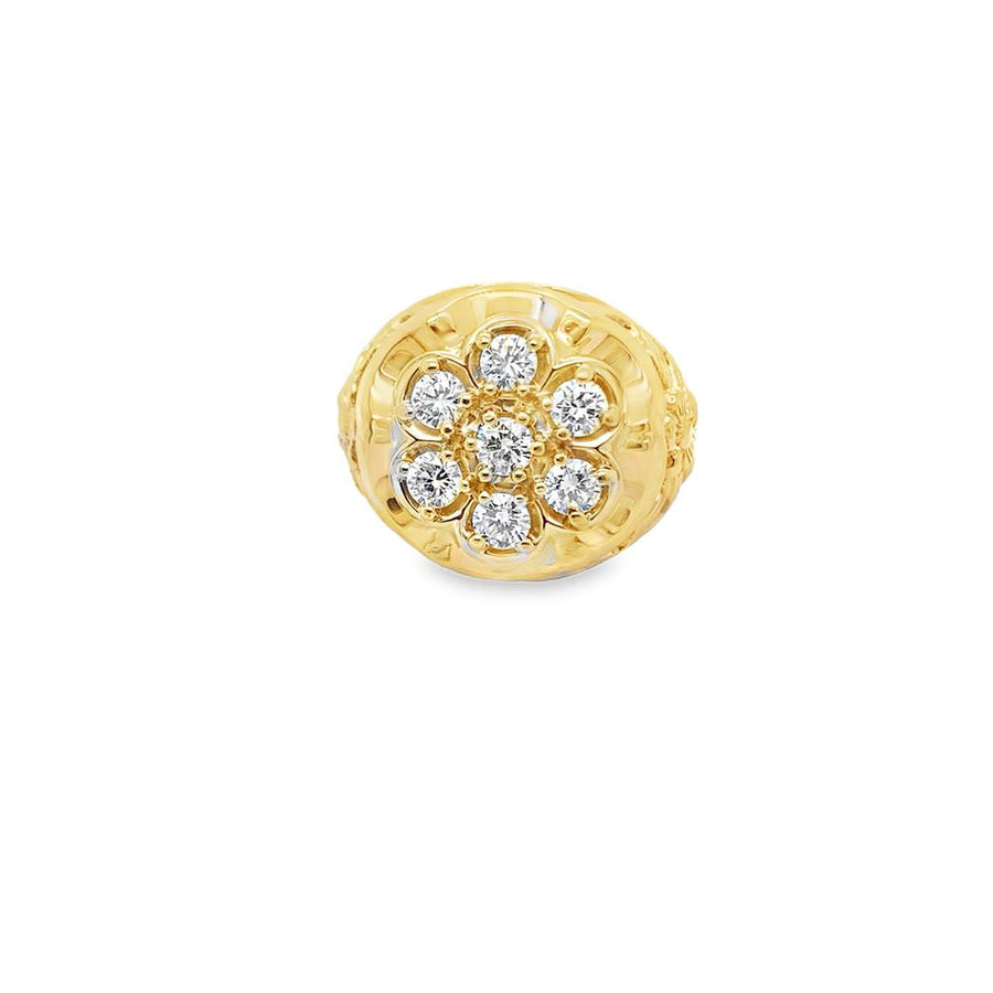 Filigree Cluster Diamond Ring