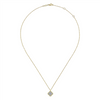 Gabriel & Co. Fashion 14K Yellow Gold Rope Diamond Pendant Necklace