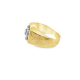 Small Square Top Clluster Diamond Ring