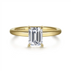 Gabriel & Co. Lark - 14K Yellow Gold Emerald Cut Solitaire Engagement Ring Mounting