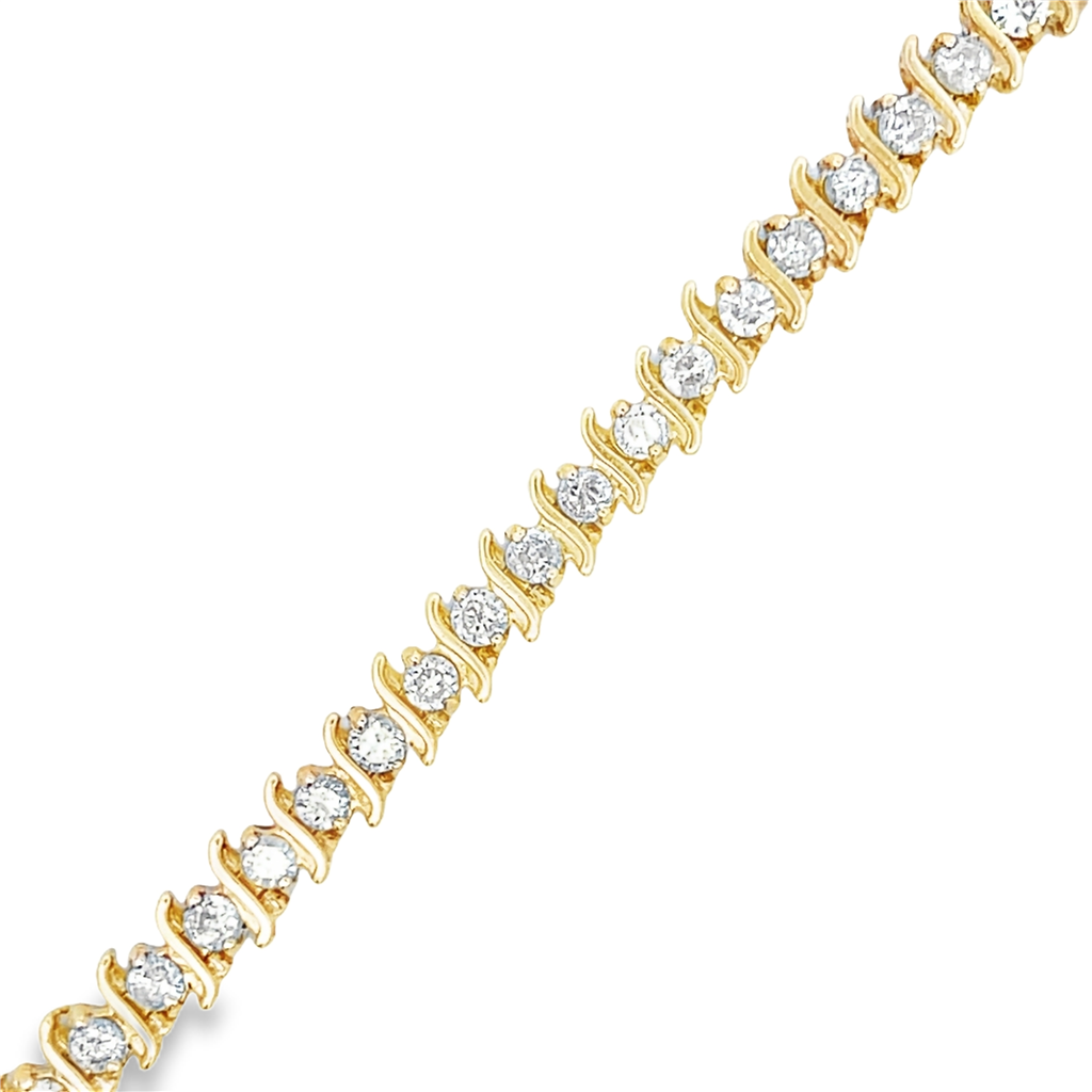 Diamond "S" Link Line Bracelet