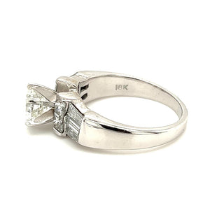 Estate Ladies 18KT White Gold Diamond Engagement Ring