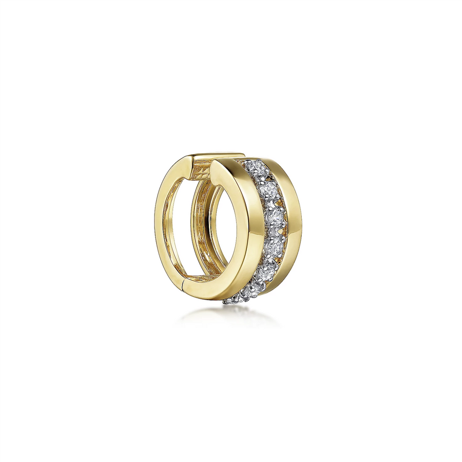 Gabriel & Co. Fashion 14K Yellow Gold Wide Diamond Ear Cuffs