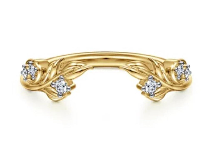 Lady's Yellow 14 Karat Floral Open Wedding/Anniversary Ring Size 6.5 6