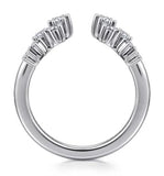 Lady's White 14 Karat Cluster Open Wedding/Anniversary Ring Size 6.5 1