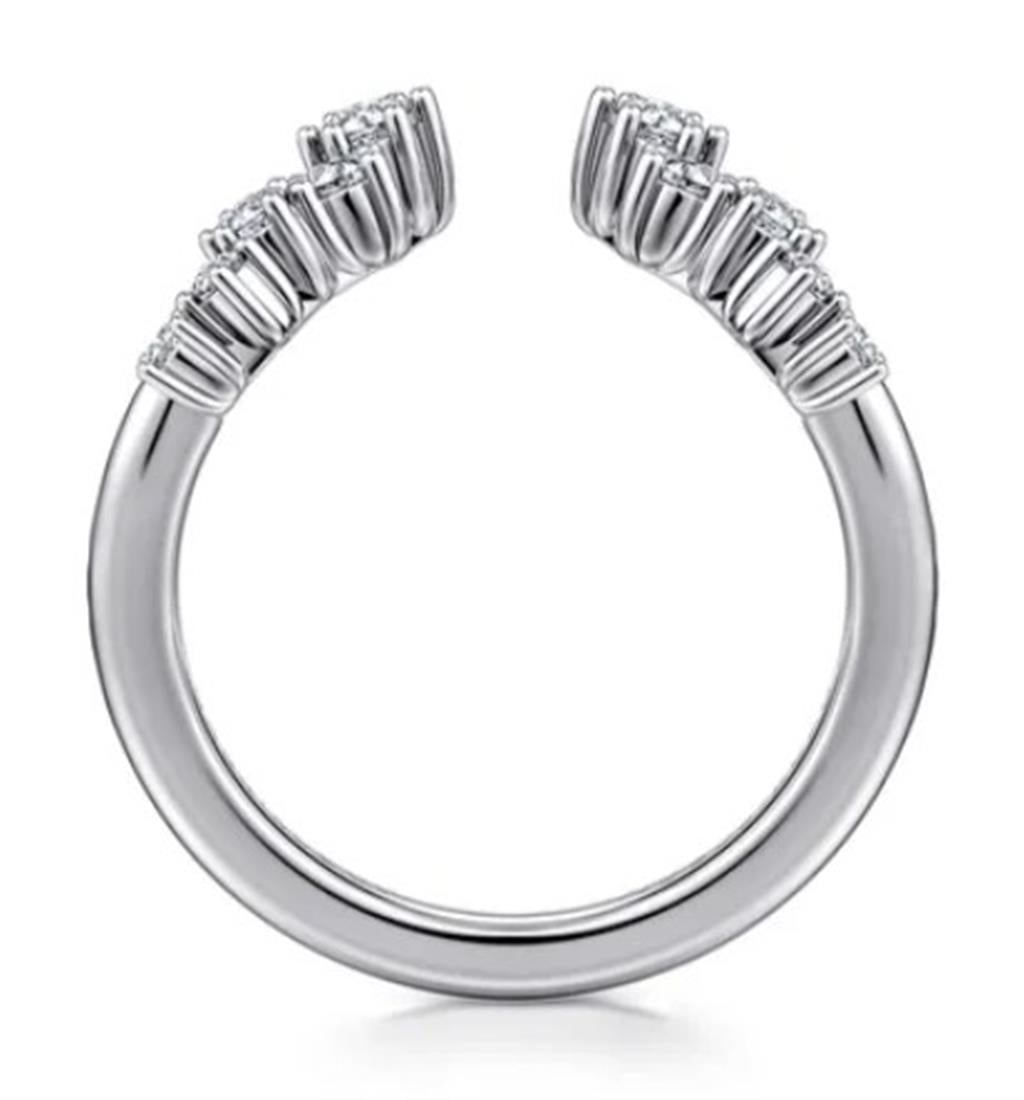 Lady's White 14 Karat Cluster Open Wedding/Anniversary Ring Size 6.5 1