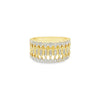 Two-Tone 14 Karat Polished/Milgrain Marquise And Trilliant Look Cutout Band Estate Jewelry Size 5.75 27=0.14tw Round Diamonds Gram Weight: 4.98