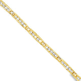 Yellow 14 Karat 3.50mm Channel Set Diamond Bracelet With A Safety Box