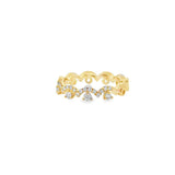 Lady's Yellow 18 Karat Wedding/Anniversary Ring Size 6.5 With 27 = 0.3