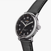 The Canfield Model Watch with Black Face and Black Leather Strap