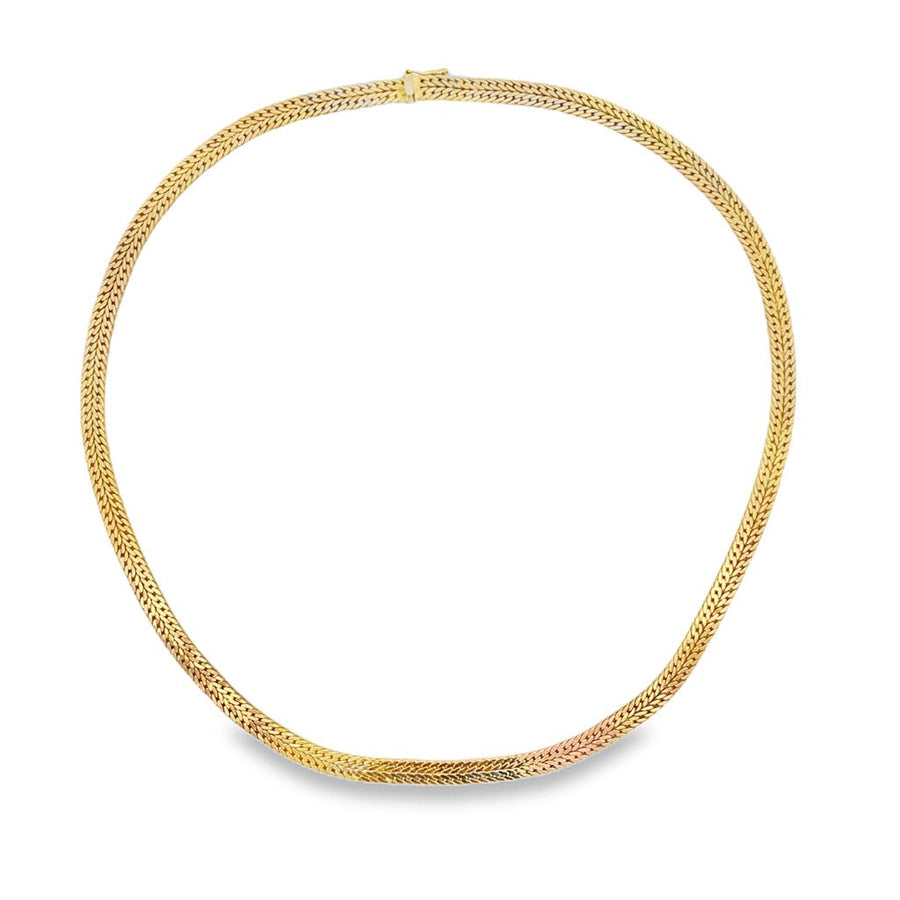 Estate Flat Fancy Link Chain Necklace