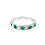Lady's White 18 Karat Alternating Band Fashion Ring Size 6.5 6 = 0.57t