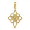 14 Karat Yellow Gold Celtic Knot Cross Pendant