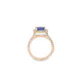Rosé 14 Karat LeVian Halo Fashion Ring Estate Jewelry Size 5 one = 7.0