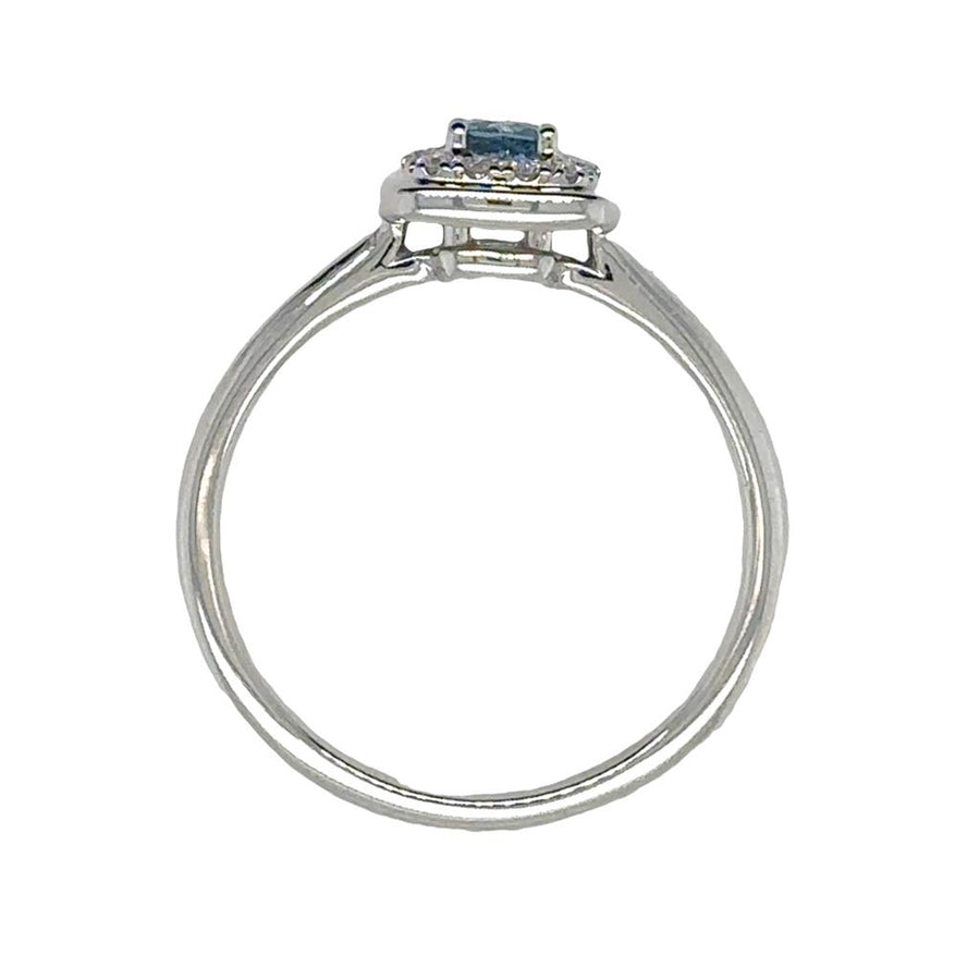 Aqua 14 Karat White Fashion Ring