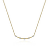 Gabriel & Co. Fashion 14K Yellow Gold Diamond Stations Bar Necklace