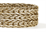 Yellow 14 Karat 9mm Rata Chain Band Ring John Hardy. Size 8