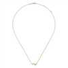 Gabriel & Co. Fashion 14K Yellow Gold Four Star Diamond Bar Necklace