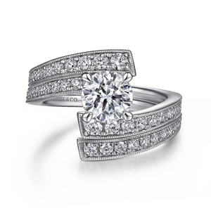 Gabriel & Co. 14K White Gold Diamond Matching Wedding Band