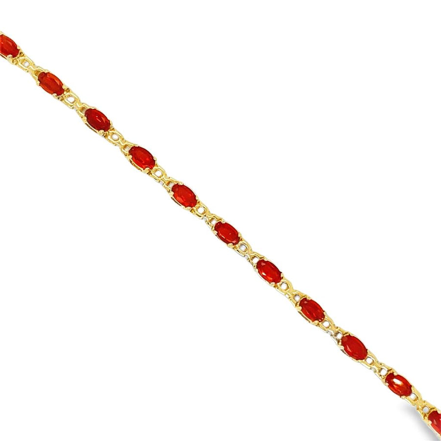 Yellow 14 Karat Figure 8 Link Bracelet w/ Lobster Clasp Estate Jewelry