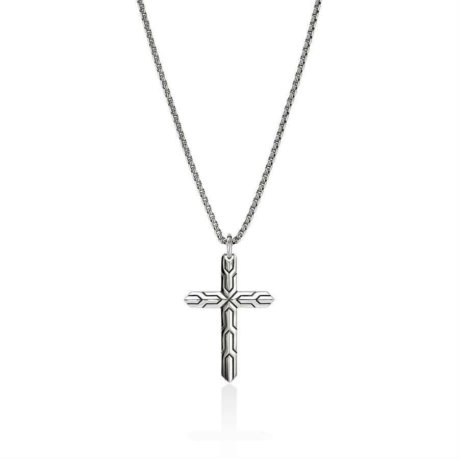 John Hardy Icon 50 Box Chain Cross Necklace